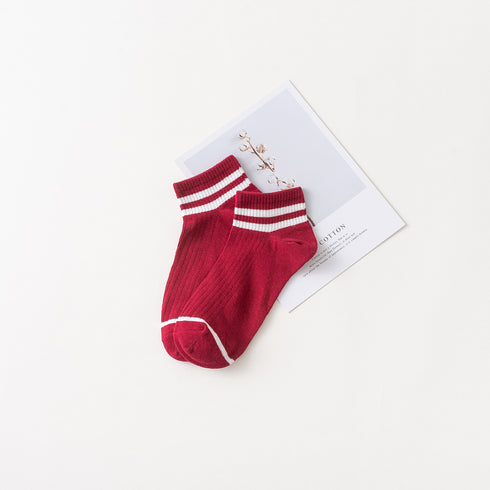 Two bar sports socks middle tube socks female - ROUTINE FASHION